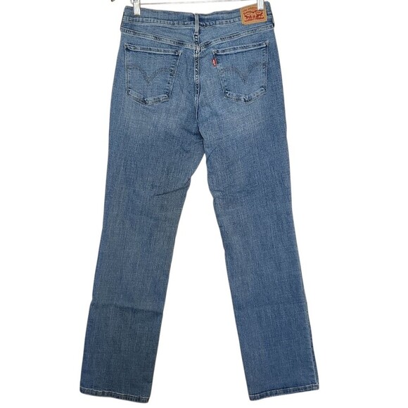 Levi's 505 Straight Leg Denim Jeans Women's 8 Mid Rise Medium Blue Stretch - Picture 5 of 13
